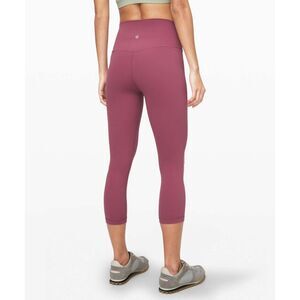 Lululemon Align Crop 21” Leggings Size 6 Mauve Pink Nulu High Rise